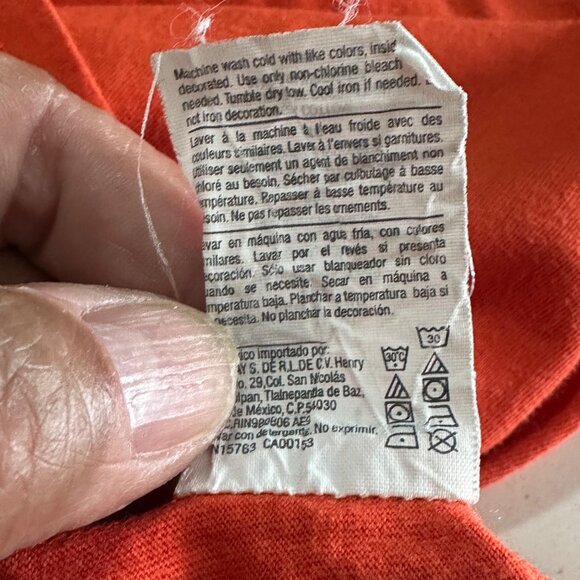 Champion Mens Red Short-Sleeve T-Shirt Size 2XL 100% Cotton Crewneck Logo Design - Picture 5 of 7